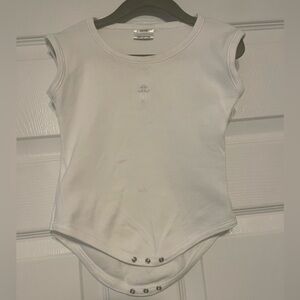 White Sleeveless Baby Onesie with Cross Embroidery Baptism